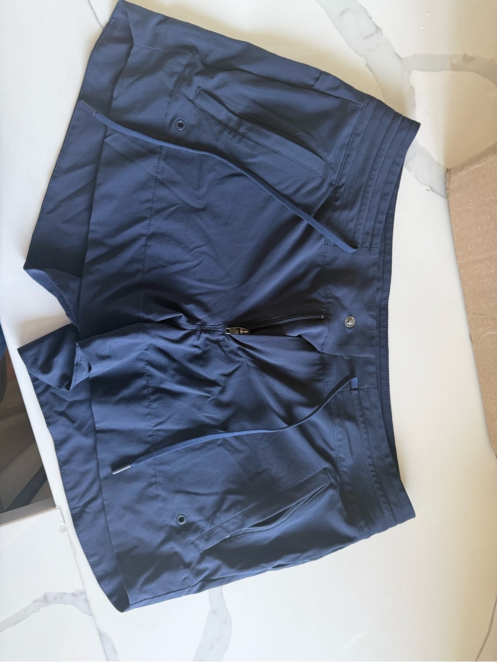 Athleta womens Navy Athletic Drawstring Shorts